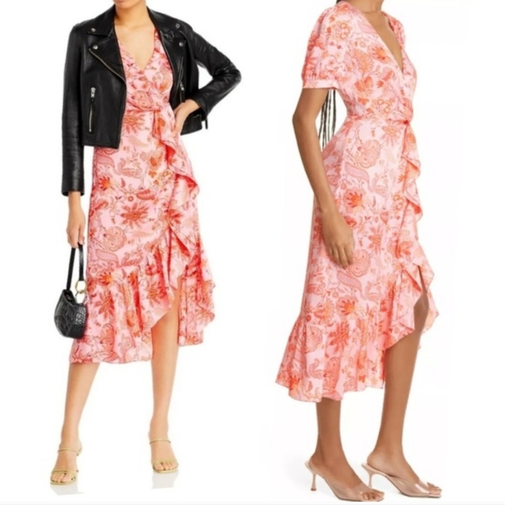 Cinq A Sept Kay Floral Midi Dress Size 4